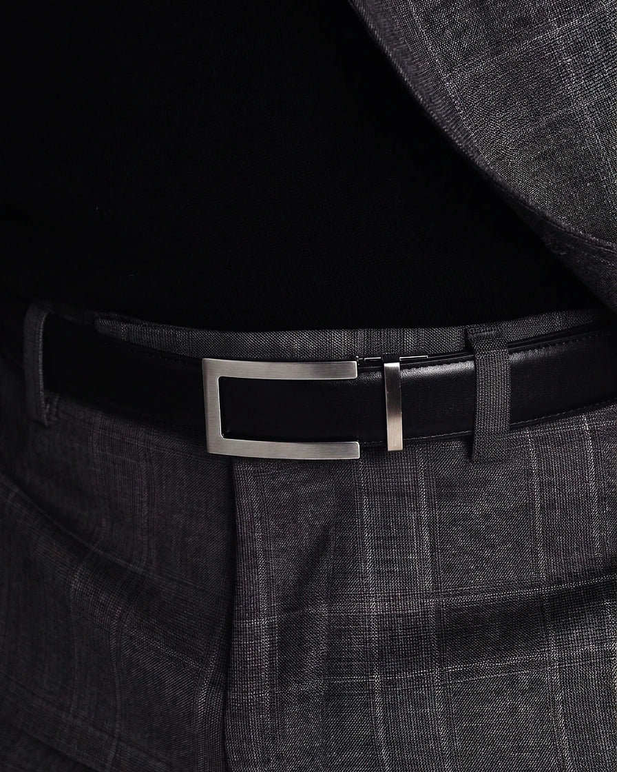 Crawford Belt - Holeless Adjustable Leather Belt